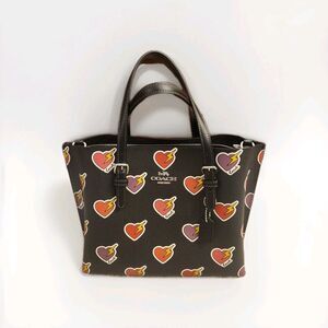 100% Authentic NWT Coach Mollie Tote With Heart Accents